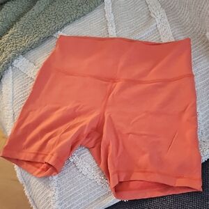 lululemon athletica High-Rise Bike Shorts — Orange